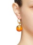 Figure View - Click To Enlarge - KATERINA MAKRIYIANNI - ‘Amber' gold vermeil resin drop earrings