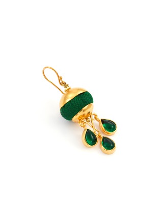 Detail View - Click To Enlarge - KATERINA MAKRIYIANNI - ‘Candy' gold vermeil silk zircon drop earrings