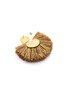 Detail View - Click To Enlarge - KATERINA MAKRIYIANNI - ‘Golden Sand' gold vermeil tassel fan earrings
