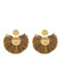 Main View - Click To Enlarge - KATERINA MAKRIYIANNI - ‘Golden Sand' gold vermeil tassel fan earrings