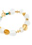 Detail View - Click To Enlarge - KATERINA MAKRIYIANNI - GOLD VERMEIL RECYCLED FROSTED WHITE GLASS BEADS BRACELET