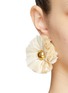 Figure View - Click To Enlarge - KATERINA MAKRIYIANNI - ‘Daisy' gold vermeil silk floral earrings