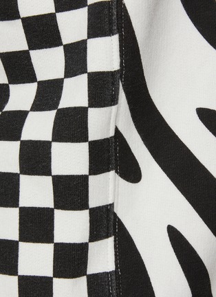  - R13 - Tiger stripe check mix print oversized sweatshirt