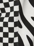 R13 - Tiger stripe check mix print oversized sweatshirt