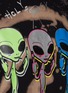  - R13 - Alien graphic print tie-dye spiral T-shirt