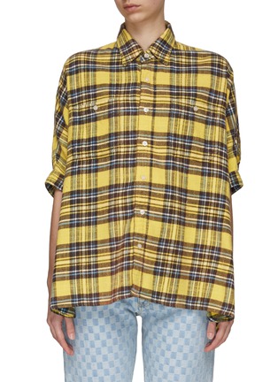 Main View - Click To Enlarge - R13 - OVERSIZED BOXY PLAID SHIRT