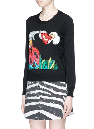Front View - Click To Enlarge - MARC JACOBS - Sequin appliqué sweater