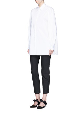 Figure View - Click To Enlarge - THE ROW - 'Patou' pleated button cuff cotton poplin shirt