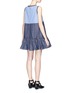 Back View - Click To Enlarge - MARC JACOBS - Ruffle sleeveless denim dress