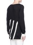 Back View - Click To Enlarge - HAIDER ACKERMANN - Stripe cotton-cashmere sweater