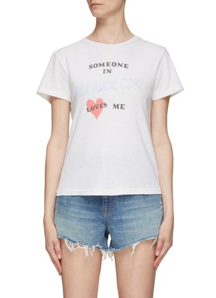 Main View - Click To Enlarge - RE/DONE - Slogan print cotton T-shirt