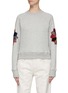 RE/DONE - Elbow patchwork cotton raglan sweatshirt