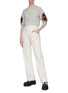 Figure View - Click To Enlarge - RE/DONE - Elbow patchwork cotton raglan sweatshirt