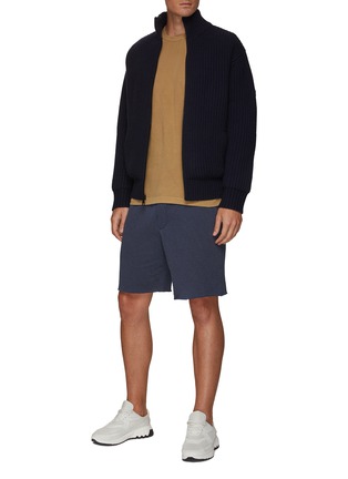 Figure View - Click To Enlarge - JAMES PERSE - FRENCH TERRY DRAWSTRING WAIST COTTON SWEATSHORTS