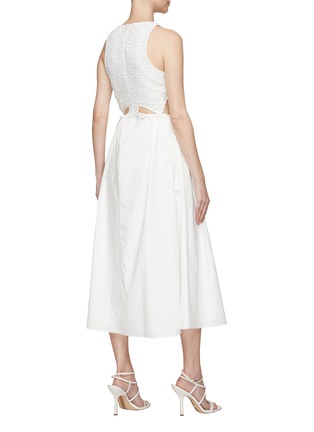 Back View - Click To Enlarge - SELF-PORTRAIT - Waist cutout lace applique sleeveless dress
