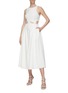 Figure View - Click To Enlarge - SELF-PORTRAIT - Waist cutout lace applique sleeveless dress