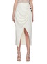 Main View - Click To Enlarge - SELF-PORTRAIT - Draped front wrap midi skirt