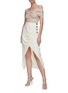 Figure View - Click To Enlarge - SELF-PORTRAIT - Draped front wrap midi skirt