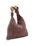 Detail View - Click To Enlarge - JW ANDERSON - Chain Strap Small Cotton Knitted Hobo Bag