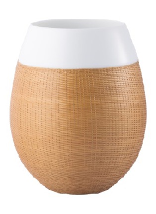 Main View - Click To Enlarge - SHANG XIA - Small Woven Bamboo Porcelain Vase