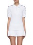 Main View - Click To Enlarge - THE UPSIDE - ‘Ace Isabel’ Half Zip Rib Knit Polo Shirt