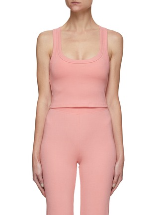 Main View - Click To Enlarge - THE UPSIDE - ‘Bisou Leandra’ Cropped Rib Knit Tank