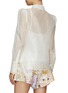 Back View - Click To Enlarge - ZIMMERMANN - ‘Danced' metallic trim scalloped placket blouse