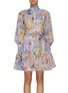 Main View - Click To Enlarge - ZIMMERMANN - ‘Rhythmic' floral print flared mini dress