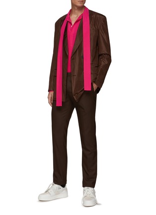 Figure View - Click To Enlarge - VALENTINO GARAVANI - Scarf collar silk shirt