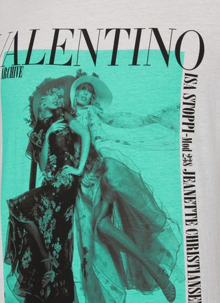  - VALENTINO GARAVANI - Valentino Archive Print Cotton Crewneck T-Shirt