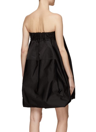 Back View - Click To Enlarge - LOEWE - Anagram brooch sleeveless balloon mini dress
