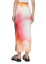 Back View - Click To Enlarge - LOEWE - ANAGRAM LOGO EMBROIDERED BLUR PRINT RIBBED KNIT TUBE MIDI SKIRT