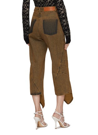 Back View - Click To Enlarge - LOEWE - Panelled curved hem jeans