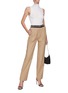 Figure View - Click To Enlarge - T BY ALEXANDER WANG - Logo Pull-On Elastic Waist Pleated Pants
