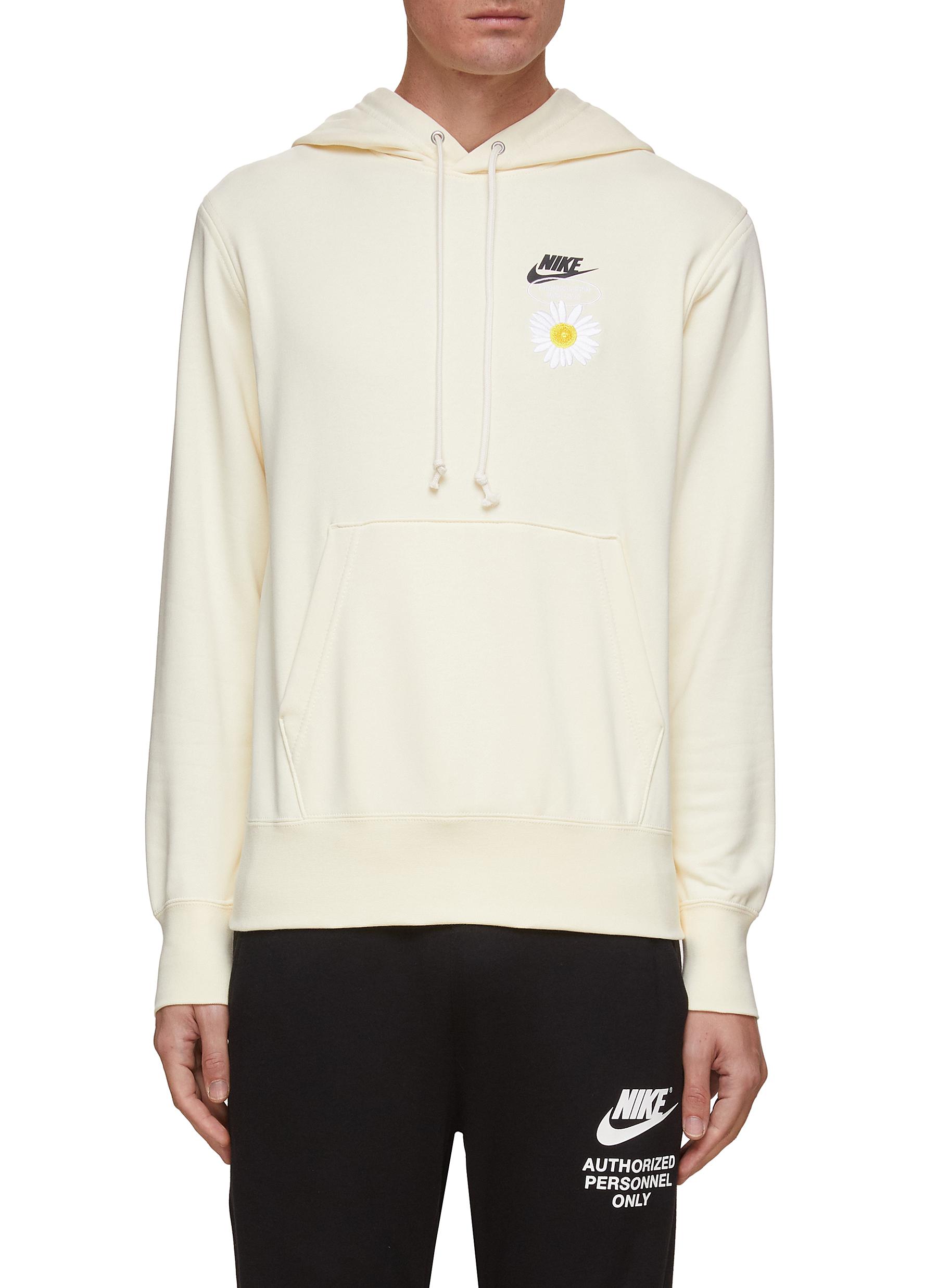 nike white cotton hoodie