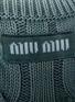  - MIU MIU - Faded hem back slit cable knit sweater