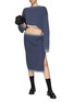 Figure View - Click To Enlarge - MIU MIU - Faded hem ribbed pencil skirt