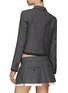 Back View - Click To Enlarge - MIU MIU - Logo Patch Cropped Single Breasted Blazer