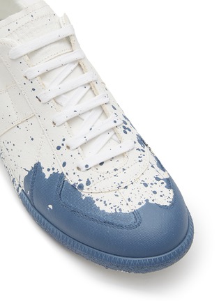 Detail View - Click To Enlarge - MAISON MARGIELA - ‘Replica' paint splatter low-top leather sneakers