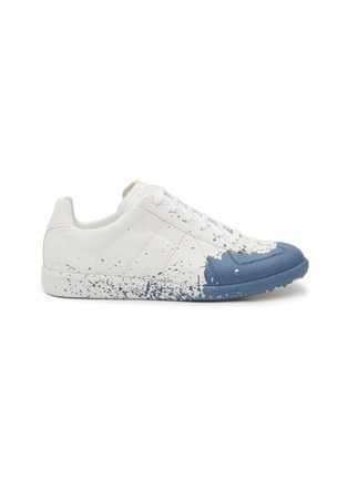 Main View - Click To Enlarge - MAISON MARGIELA - ‘Replica' paint splatter low-top leather sneakers