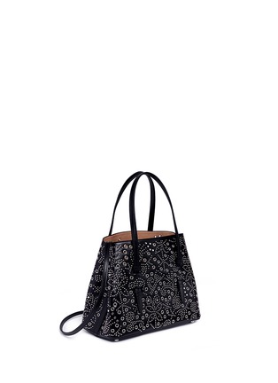 Figure View - Click To Enlarge - ALAÏA - 'Garden' small floral stud leather tote