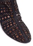 Detail View - Click To Enlarge - ALAÏA - Geometric lasercut suede ankle boots