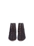 Front View - Click To Enlarge - ALAÏA - Geometric lasercut suede ankle boots