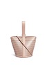 Main View - Click To Enlarge - ALAÏA - 'Vienne' small metallic underlay perforated leather bucket bag
