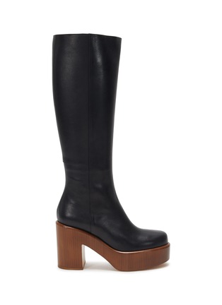 Main View - Click To Enlarge - GABRIELA HEARST - ‘Brigade' round toe block heel leather boots
