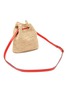 Detail View - Click To Enlarge - MARK CROSS - ‘JONI’ SMALL RAFFIA CROSSBODY BUCKET BAG