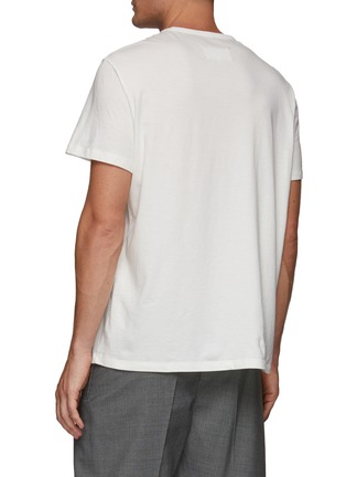 Back View - Click To Enlarge - MAISON MARGIELA - Tonal logo embroidered T-shirt
