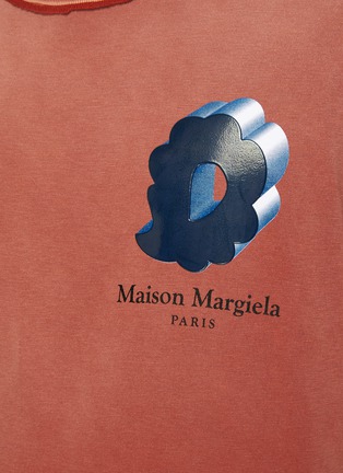  - MAISON MARGIELA - GRAPHIC LOGO PRINT CREWNECK COTTON T-SHIRT