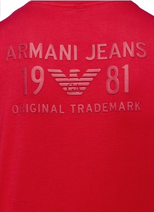 Detail View - Click To Enlarge - ARMANI COLLEZIONI - Eagle logo print T-shirt