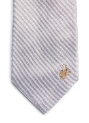 Detail View - Click To Enlarge - PAUL SMITH - Rabbit embroidered silk tie